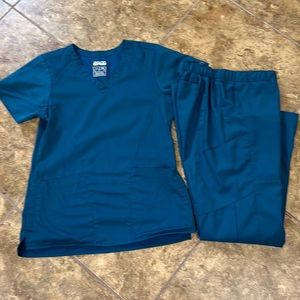 caribbean blue scrub set